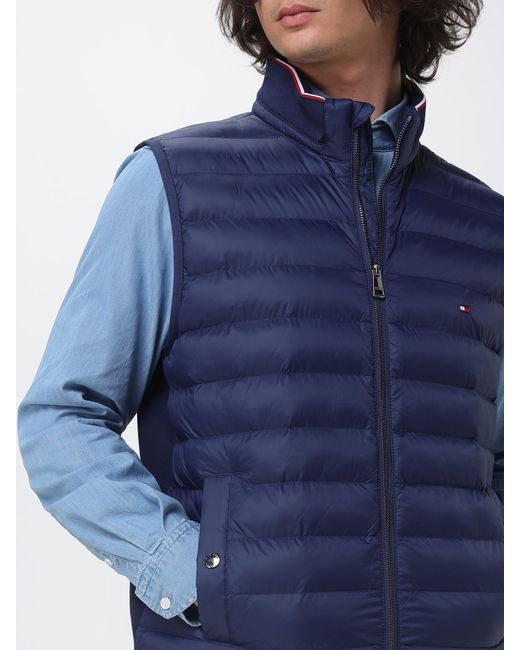 Tommy Hilfiger Blue Regenerated Cotton Blend Vest for men