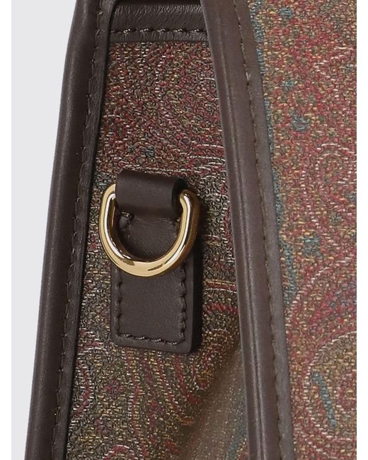 Etro Brown Paisley Print Handbag