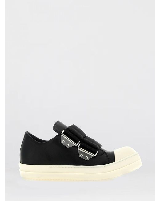 Rick Owens Black Leather Sneakers for men