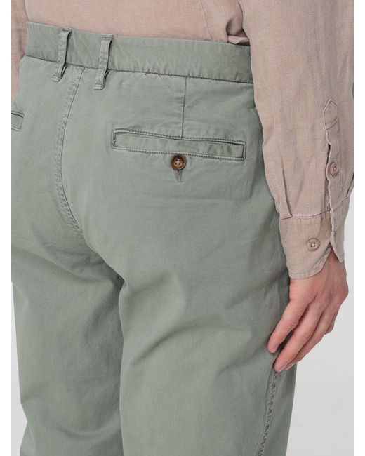 Blauer Green Stretch Cotton Chino Trousers for men