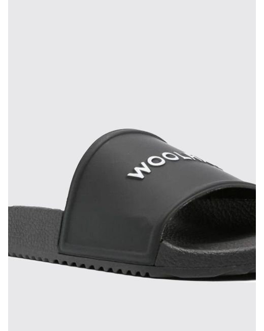 Woolrich Black Flat Sandals