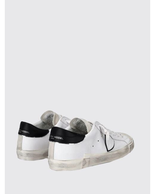 Philippe Model White Prsx Leather Sneakers for men