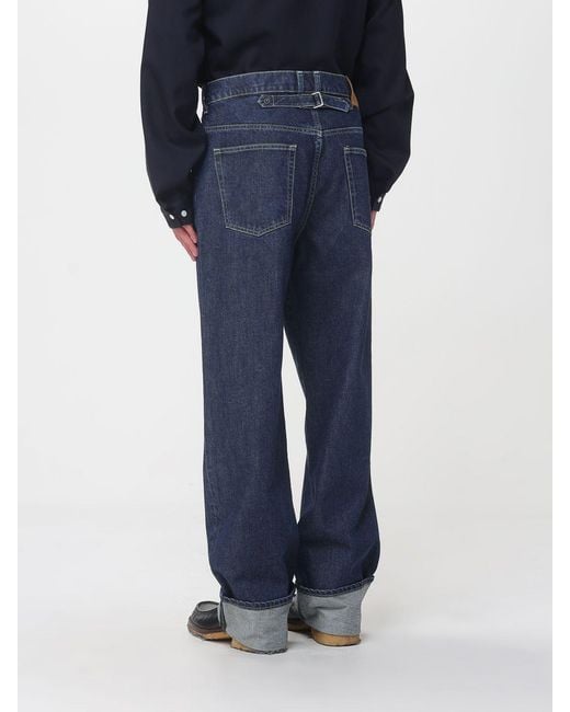 Marni Blue Cotton Denim Wide Leg Jeans for men