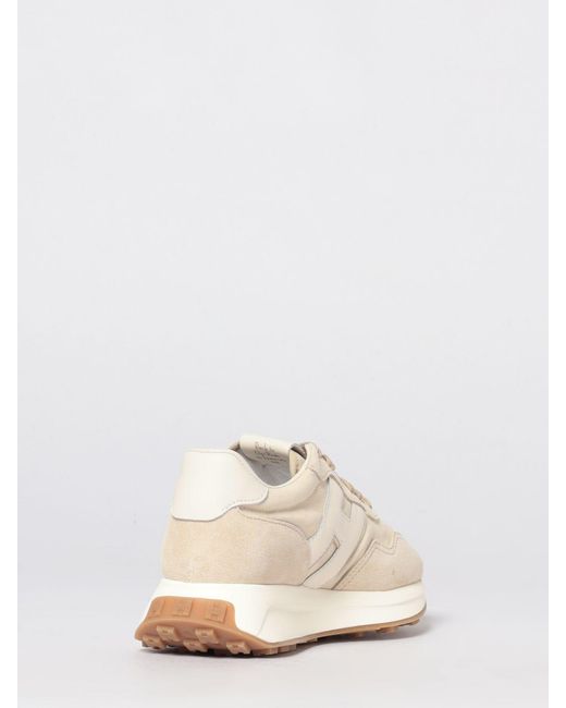 Hogan White Suede And Nylon Sneakers