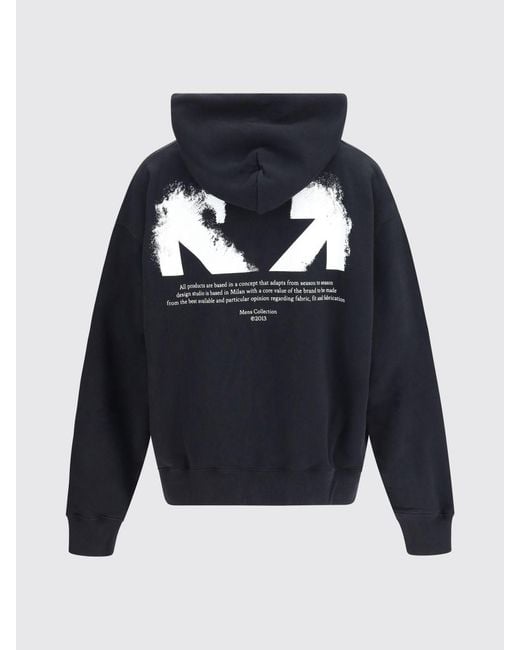 Off-White c/o Virgil Abloh Blue Cotton Hoodie for men