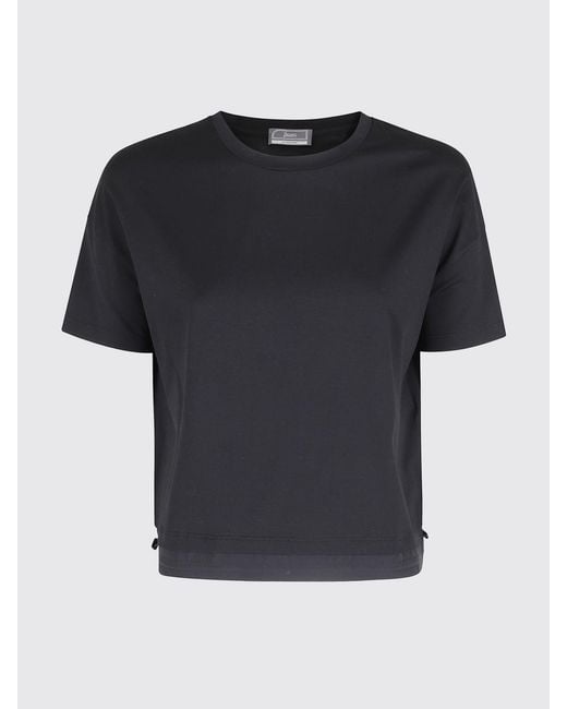 Herno Black Crewneck Short-Sleeve T-Shirt