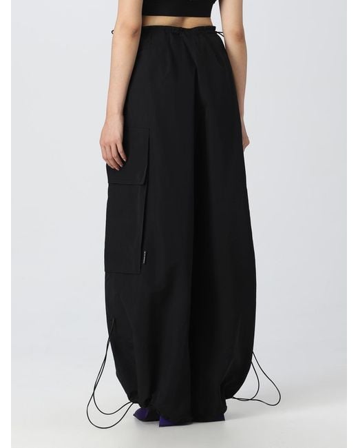 Palm Angels Black Trousers In Technical Fabric