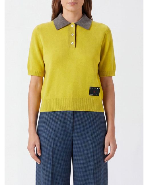 Marni Blue Knitted Polo