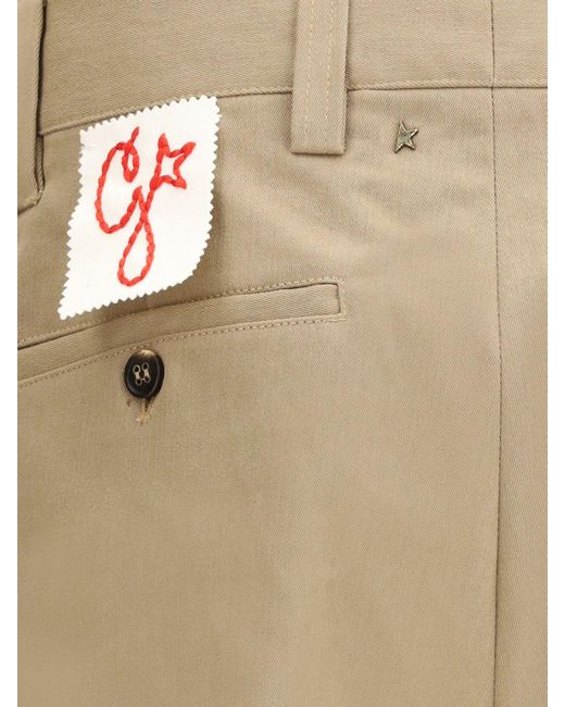 Golden Goose Deluxe Brand Natural Cotton Tailored Trousers for men