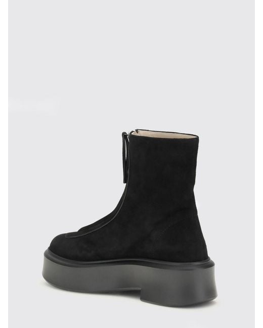 The Row Black Leather Boots