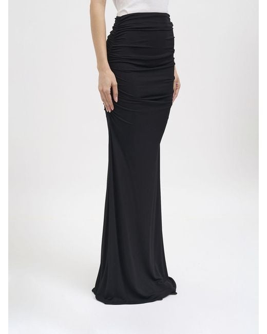 Elisabetta Franchi Black Long Skirt
