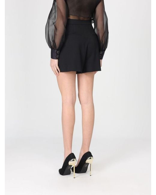 Elisabetta Franchi Black Crepe Shorts