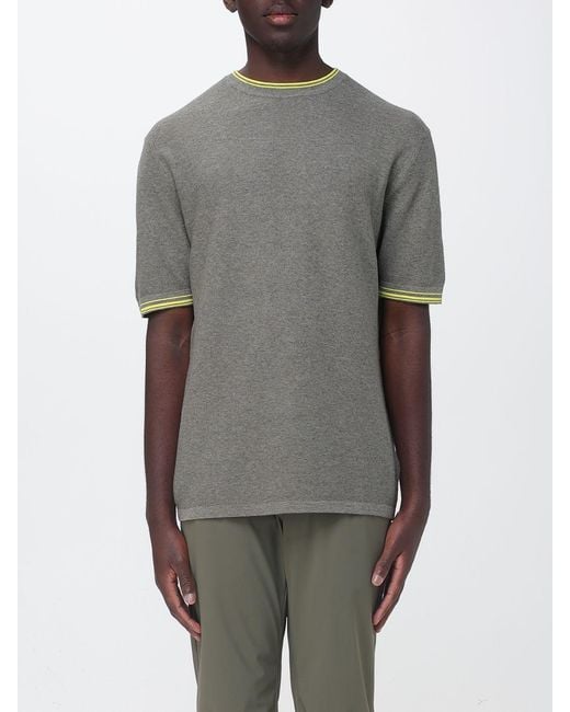 People Of Shibuya Gray Cotton And Linen Crew Neck Sweater for men