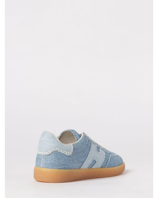 Hogan Blue Cool Cotton Denim Sneakers