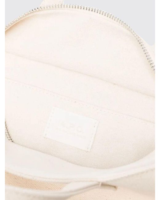 A.P.C. Natural Le Drummer Cotton Canvas Bag