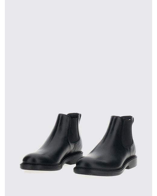 Hogan Black Bottines En Cuir À Empiècements Élastiqués for men