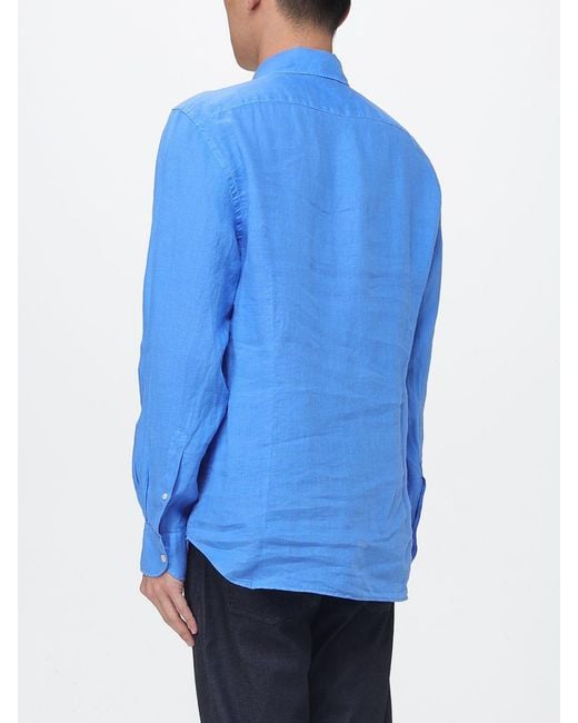 Mc2 Saint Barth Blue Linen Shirt for men