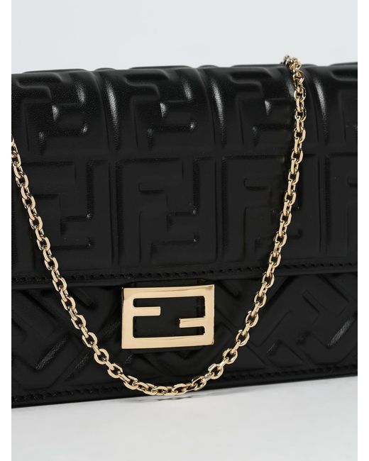 Bolso De Hombro Mujer Fendi de color Black
