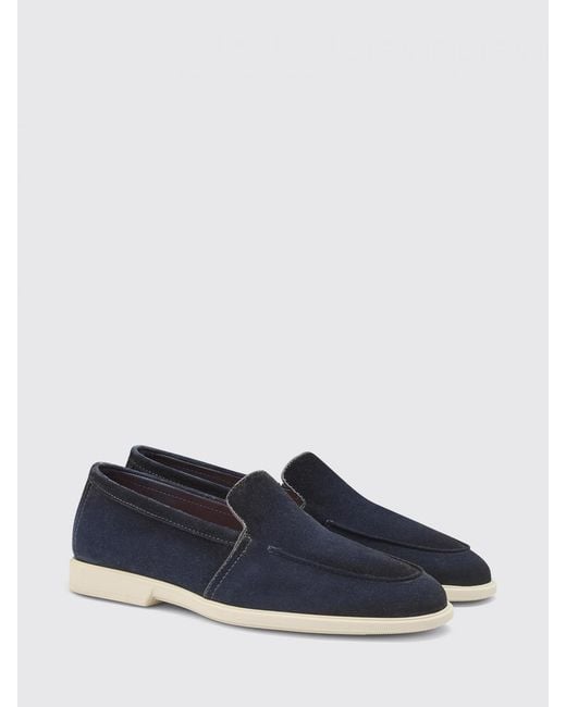 Santoni Blue Malibu Loafers for men