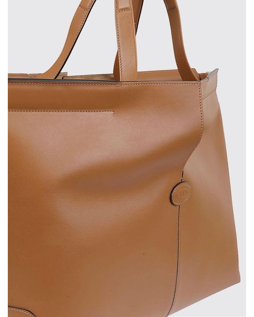 Tod's Brown Di Bag Folio Leather Bag