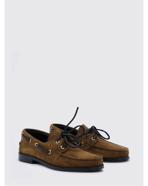 Aeyde White Suede Boat Loafers