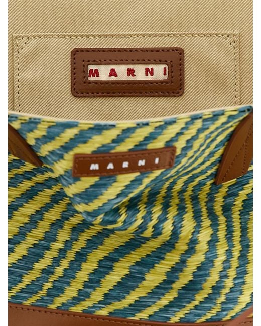 Borsa Waves Small Tote di Marni in Green