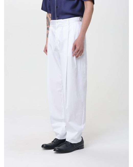 Dolce & Gabbana White Dolce &Amp Gabbana Cotton Tailored Pants for men
