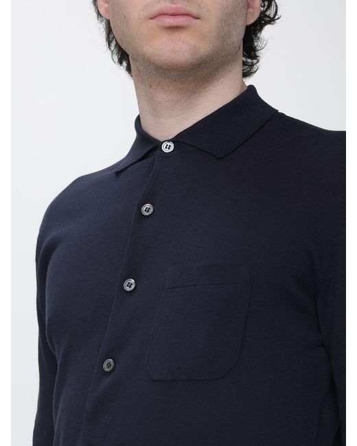 Brooksfield Blue Knitted Cardigan for men