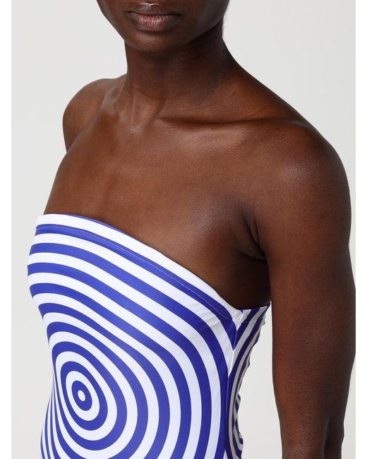 Jean Paul Gaultier Multicolor Striped One-Piece Swimsuit