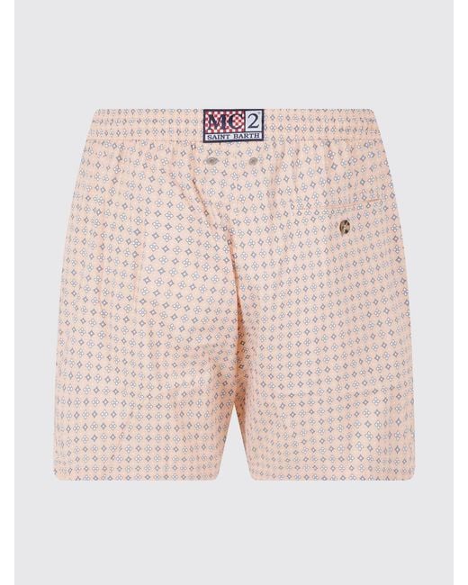 Mc2 Saint Barth Pink Printed Swimsuit for men