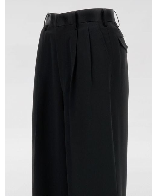 Junya Watanabe Black Wool Blend Palazzo Trousers