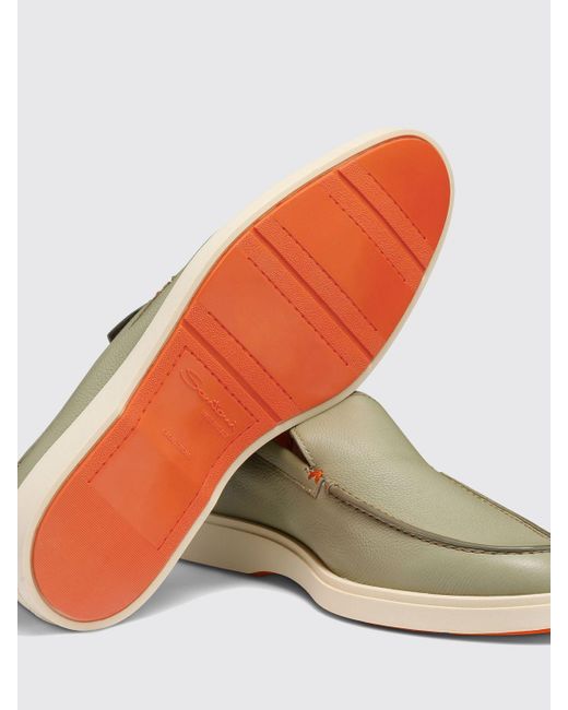 Santoni Green Loafers for men