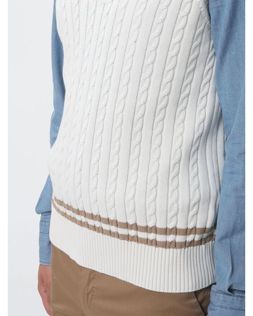 Drumohr Blue Knitted Vest for men