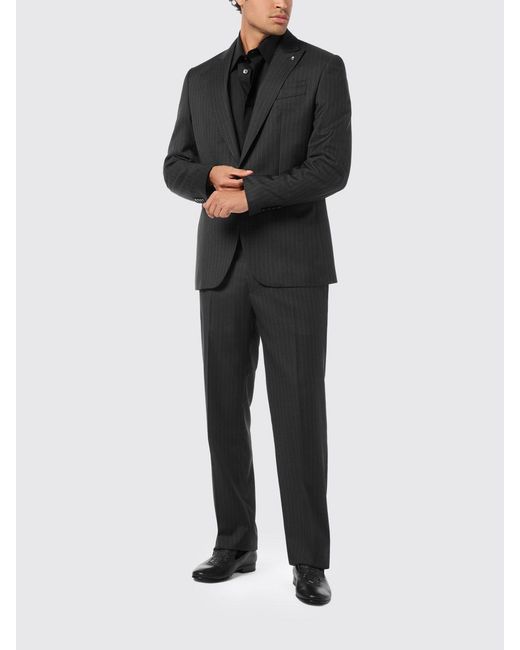 Billionaire Gray Pinstriped Single-Breasted Blazer for men
