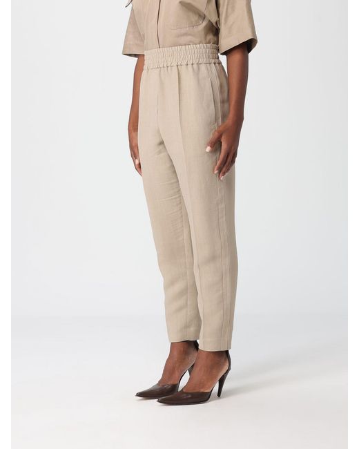 Brunello Cucinelli Natural Baggy Trousers