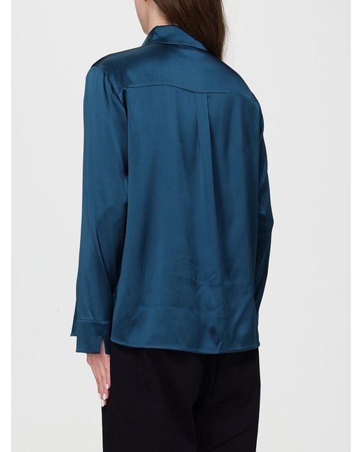 Max Mara Blue Silk Shirt