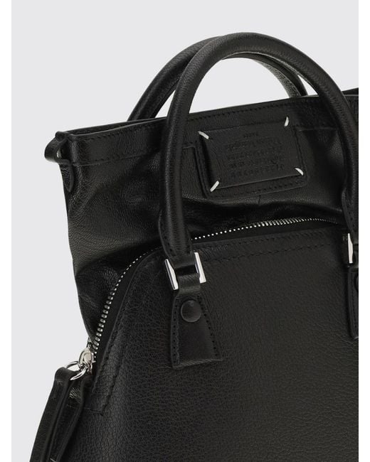 Maison Margiela Black 5Ac Grained Leather Bag