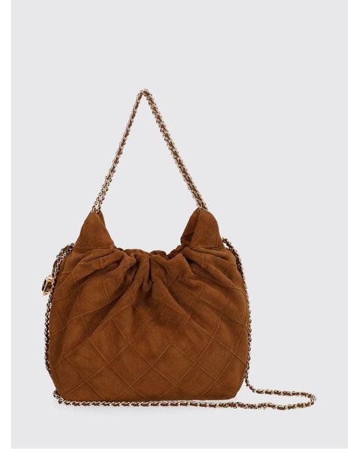 Tory Burch Brown Fleming Matelassé Mini Hobo Shoulder Bag