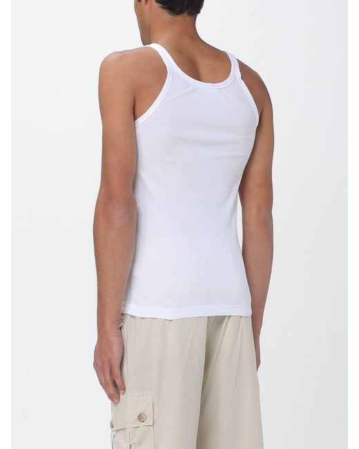 Dolce & Gabbana White Dolce &Amp Gabbana Cotton Tank Top With Logo for men