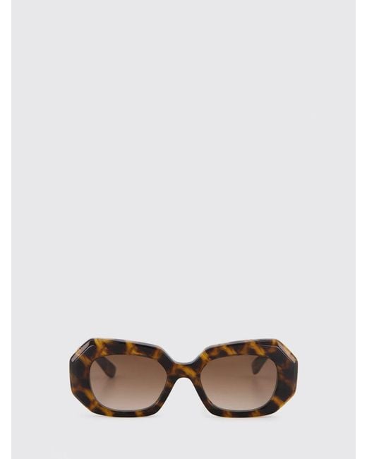 Emmanuelle Khanh Brown Dixie Rectangular Tortoiseshell Acetate Sunglasses