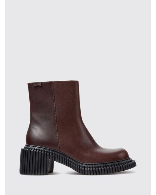 Camper Brown Flat Ankle Boot