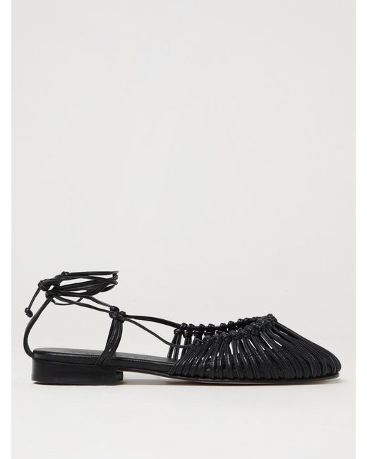 Hereu White Mantera Leather Ballerinas