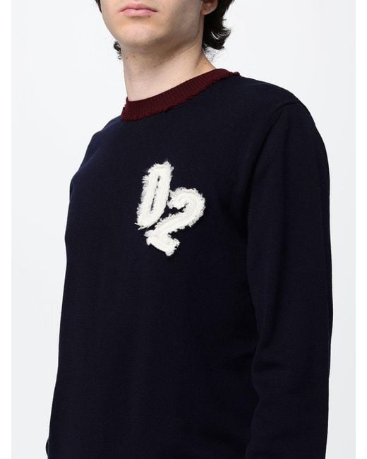 DSquared² Blue Jumper for men