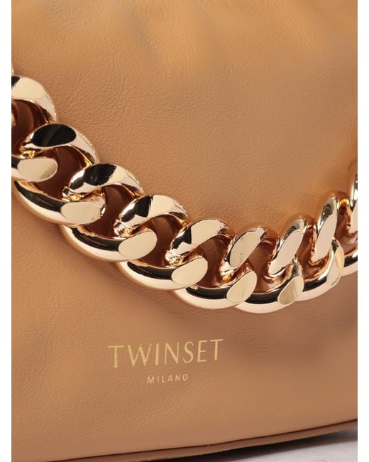 Twinset Natural Liliana Faux Leather Bag