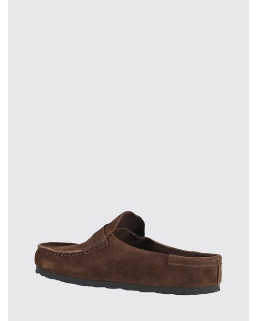 Birkenstock Brown Suede Naples Sabot for men
