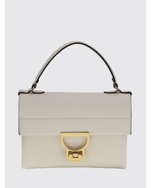 Coccinelle White Arlettis Mini Grained Leather Bag