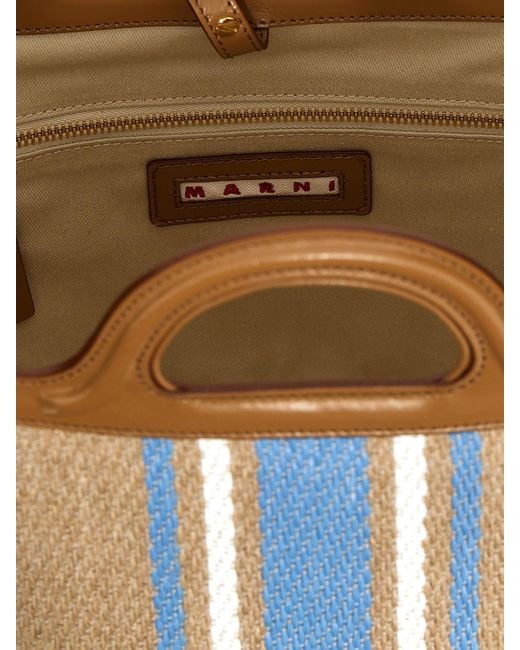 Borsa A Mano Tote Tropicalia di Marni in Blue