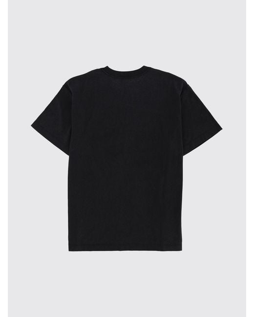 Purple Black Cotton T-Shirt With Logo for men