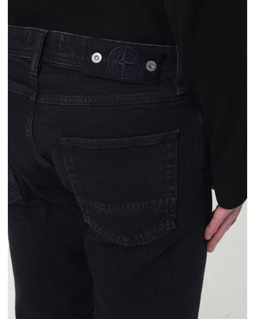 Stone Island Black Stretch Denim Slim Fit Jeans for men
