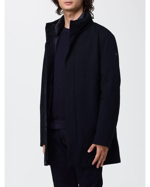 DUNO Blue Blake Technical Fabric Parka With Down Padding for men